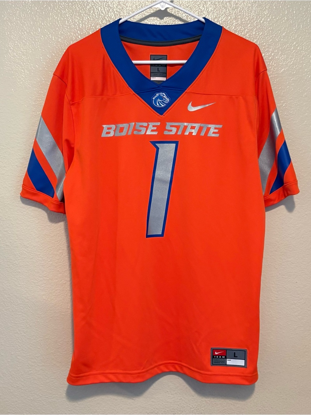 Boise State Broncos Nike Jersey Youth L Orange NCAA Football BSU #1